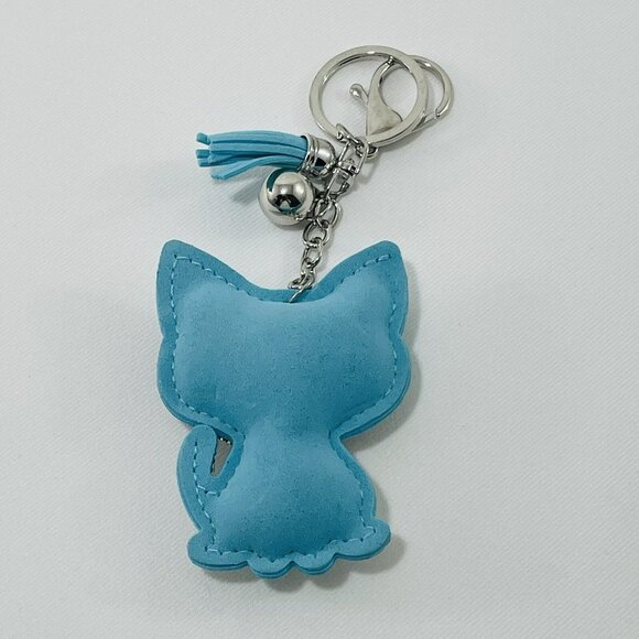 Cat Women Keyring Keychain Tassel Sequined Bling Glitter Rhinestone Sparkling - Picture 2 of 10